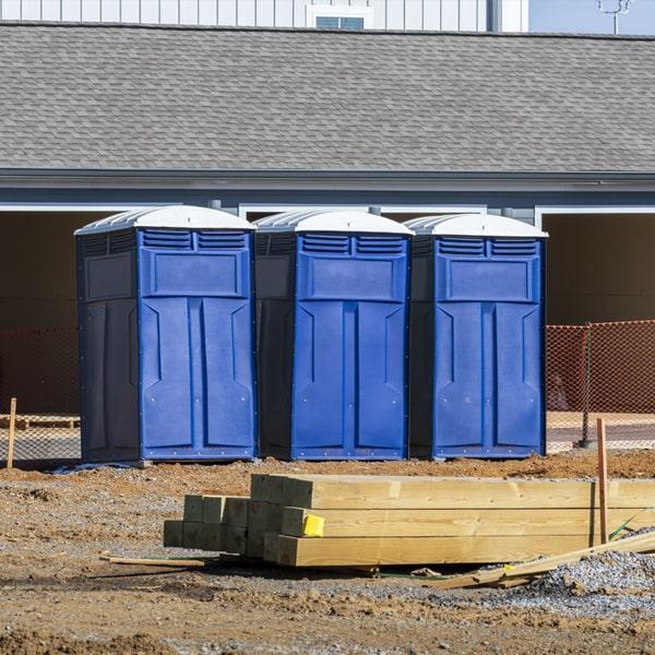 Heavy-duty construction site porta potty in Waukegan, Illinois