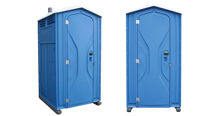 Long-term porta potty units on site in Waukegan, Illinois